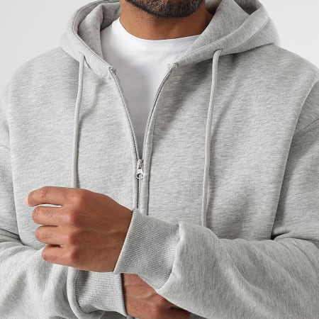 LBO - Zipped Hooded Sweat 3622 Gris Chiné