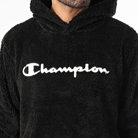 Champion Fleece Hooded Sweatshirt 220445 Black Ryses