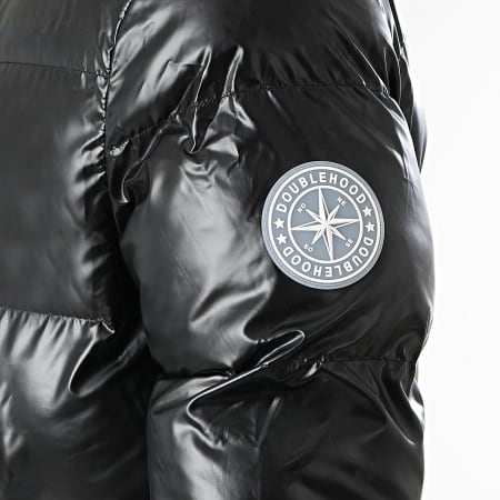 DoubleHood - Chaqueta negra con capucha Delta