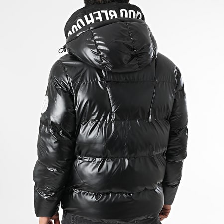 DoubleHood - Chaqueta negra con capucha Delta