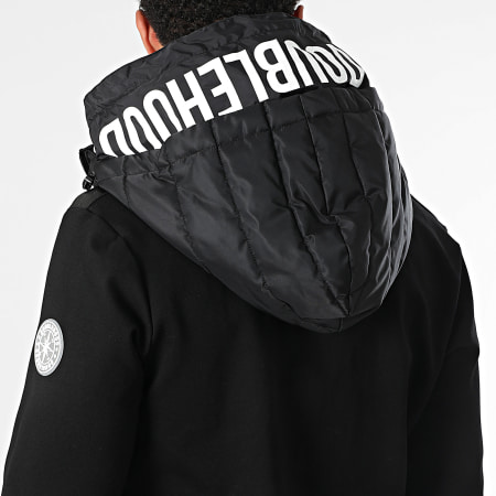 DoubleHood - Bradley Chaqueta negra con capucha y cremallera