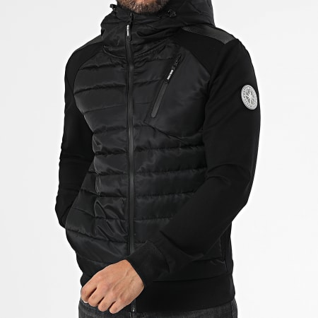 DoubleHood - Bradley Chaqueta negra con capucha y cremallera