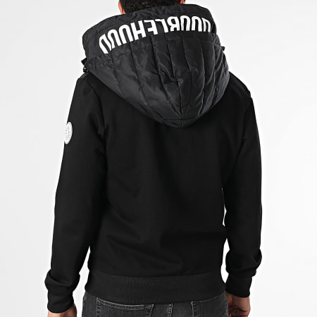 DoubleHood - Bradley Chaqueta negra con capucha y cremallera