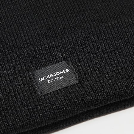Jack And Jones - Lot Echarpe A Carreaux Et Bonnet Frost Noir Blanc