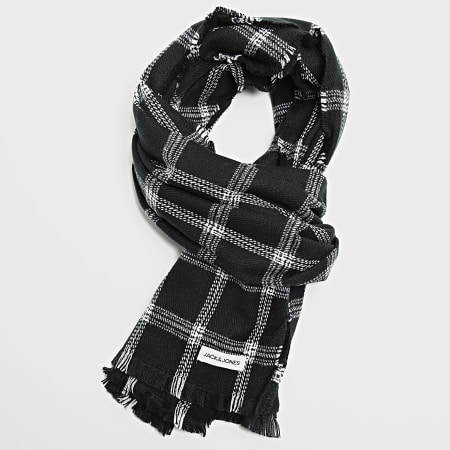 Jack And Jones - Lot Echarpe A Carreaux Et Bonnet Frost Noir Blanc