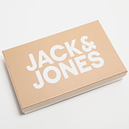 Jack And Jones - Lot Echarpe A Carreaux Et Bonnet Frost Noir Blanc