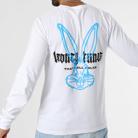 Looney Tunes - Tee Shirt Manches Longues Bugs Bunny Worldwide Blanc