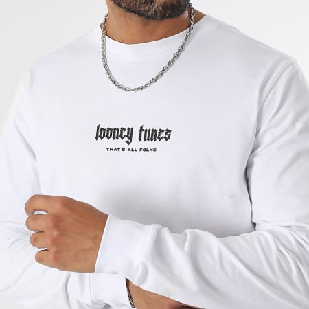 Looney Tunes - Tee Shirt Manches Longues Bugs Bunny Worldwide Blanc