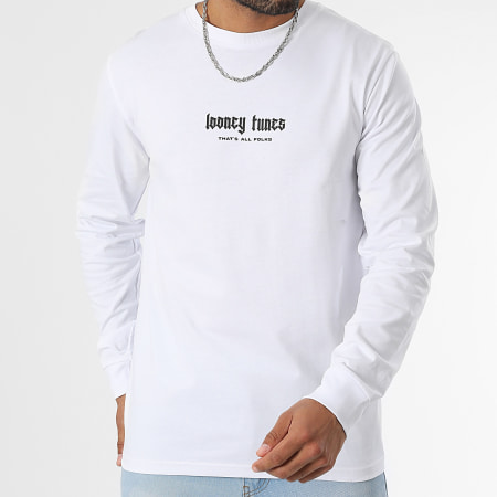 Looney Tunes - Tee Shirt Manches Longues Bugs Bunny Worldwide Blanc