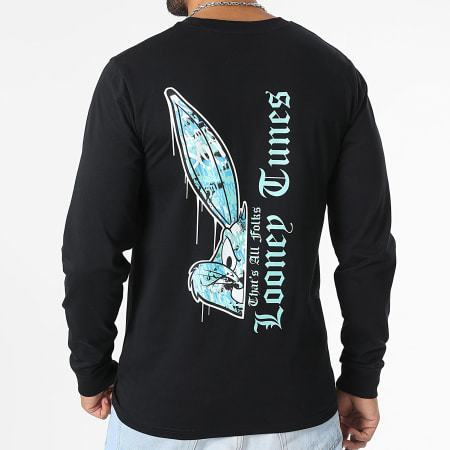 Looney Tunes - Tee Shirt Manches Longues Bugs Bunny Worldwide Noir