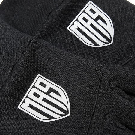 MA9 Mafia Nueve - Guantes negros con logotipo reflectante