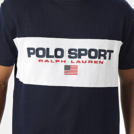 Polo Sport Ralph Lauren - Tee Shirt Logo Sport Bleu Marine Blanc