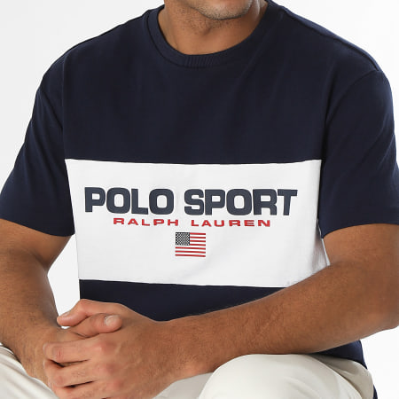 Polo Sport Ralph Lauren - Tee Shirt Logo Sport Bleu Marine Blanc