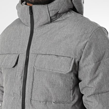 Produkt - Abrigo con capucha Tim Gris jaspeado