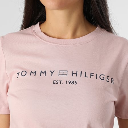 Tommy Hilfiger - Tee Shirt Femme Corp Logo 0276 Rose
