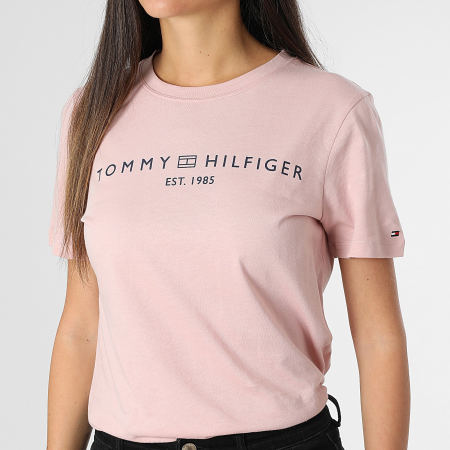 Tommy Hilfiger - Tee Shirt Femme Corp Logo 0276 Rose