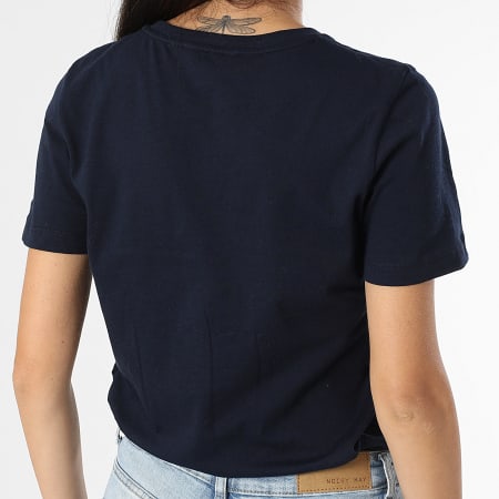 Tommy Hilfiger - Tee Shirt Femme Corp Logo 0276 Bleu Marine
