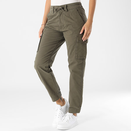 Teddy Smith Pantalon Cargo Femme Turbulence 30116979D Vert Kaki