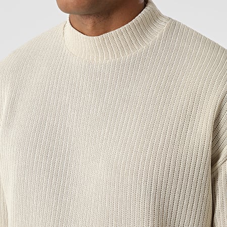 Uniplay - Pull Col Montant Beige