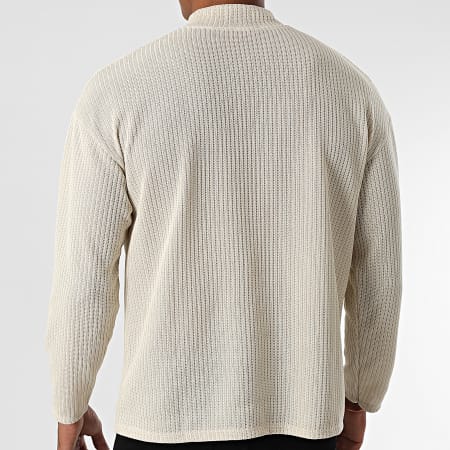 Uniplay - Pull Col Montant Beige
