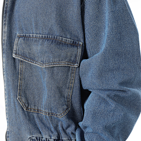 Uniplay - Veste Jean Zippée Capuche Bleu Denim