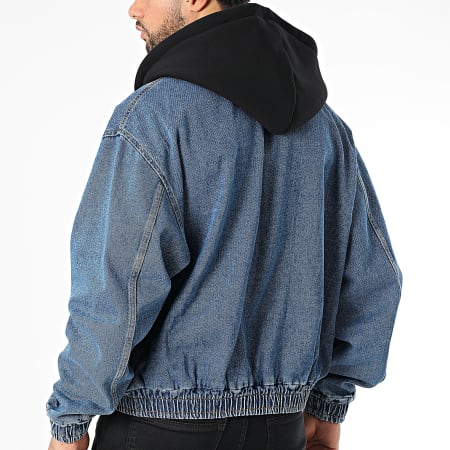 Uniplay - Veste Jean Zippée Capuche Bleu Denim