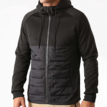 Classic Series - Chaqueta negra con cremallera y capucha