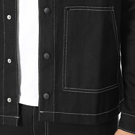 KZR - Ensemble Veste Jean Et Jean Noir
