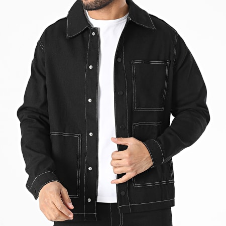 KZR - Ensemble Veste Jean Et Jean Noir