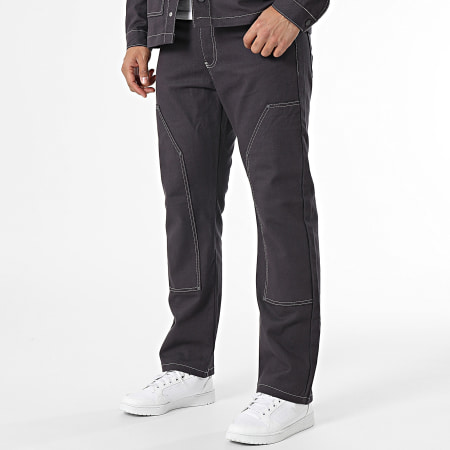 KZR - Ensemble Veste Jean Et Jean Gris Anthracite