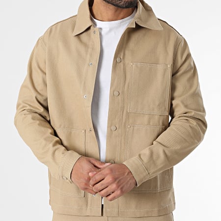 KZR - Ensemble Veste Jean Et Jean Camel