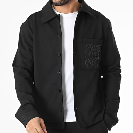 KZR - Ensemble Chemise Manches Longues Et Pantalon Noir