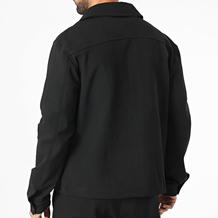 KZR - Ensemble Chemise Manches Longues Et Pantalon Noir