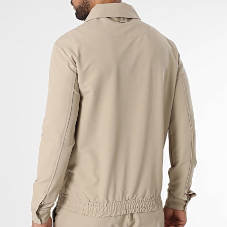 KZR - Ensemble Veste Zippée Et Pantalon Beige
