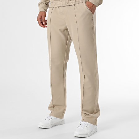 KZR - Ensemble Veste Zippée Et Pantalon Beige