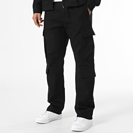 KZR - Ensemble Veste Zippée Et Pantalon Cargo Noir
