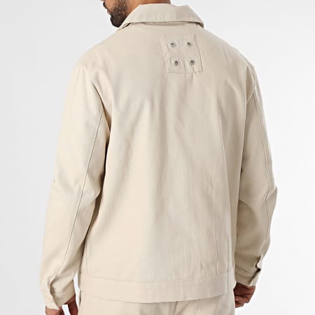 KZR - Ensemble Veste Zippée Et Pantalon Cargo Beige