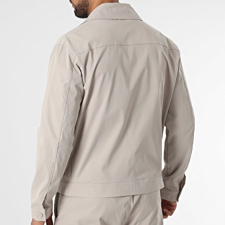 KZR - Ensemble Veste Zippée Et Pantalon Cargo Beige