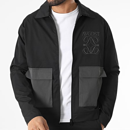KZR - Ensemble Veste Zippée Et Pantalon Cargo Noir