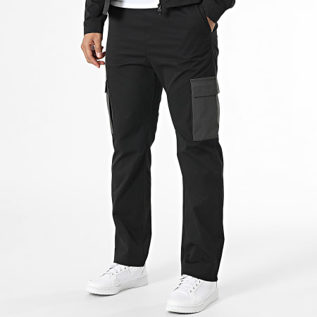 KZR - Ensemble Veste Zippée Et Pantalon Cargo Noir