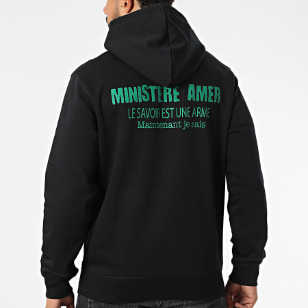 Ministere AMER - Felpa con cappuccio 95200 Nero Verde
