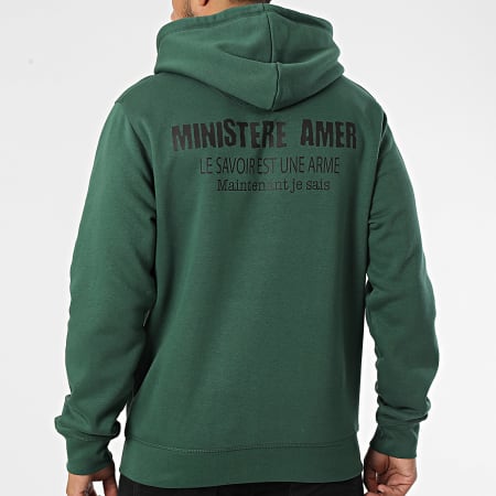 Ministere AMER - Felpa con cappuccio 95200 Verde Nero