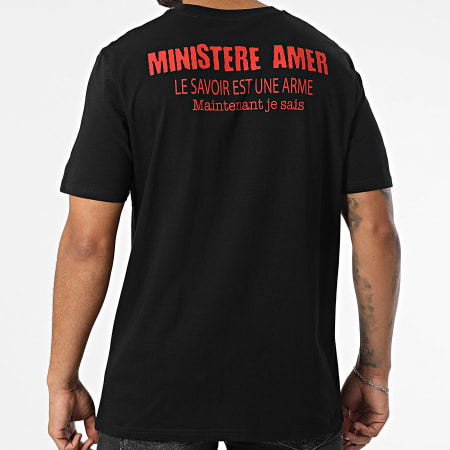 Ministere AMER - Maglietta oversize grande 95200 nero rosso