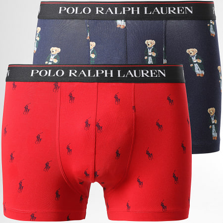 Polo Ralph Lauren Lote de 2 calzoncillos boxer rojo marino Ryses