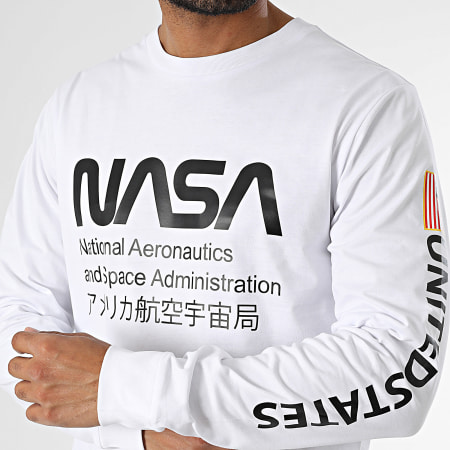 NASA - Rib Admin Long Sleeve Tee Blanco
