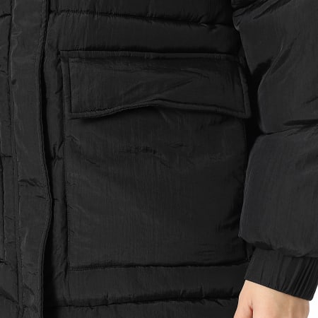 Only - Doudoune Capuche Fie Oversized Noir