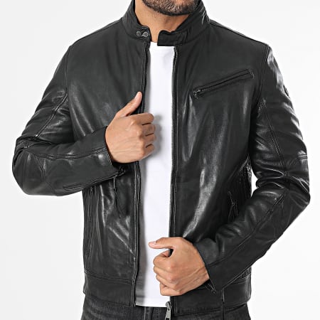 Redskins - Veste Cuir Trust Victory Noir