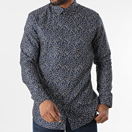 Classic Series - Ethan Slim Camisa Manga Larga Azul Marino