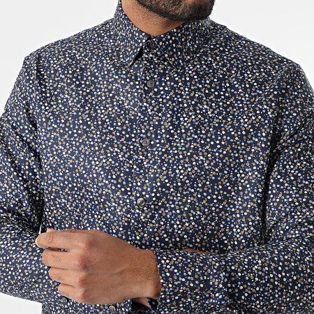 Classic Series - Ethan Slim Camisa Manga Larga Azul Marino