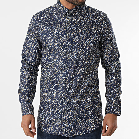 Classic Series - Ethan Slim Camisa Manga Larga Azul Marino